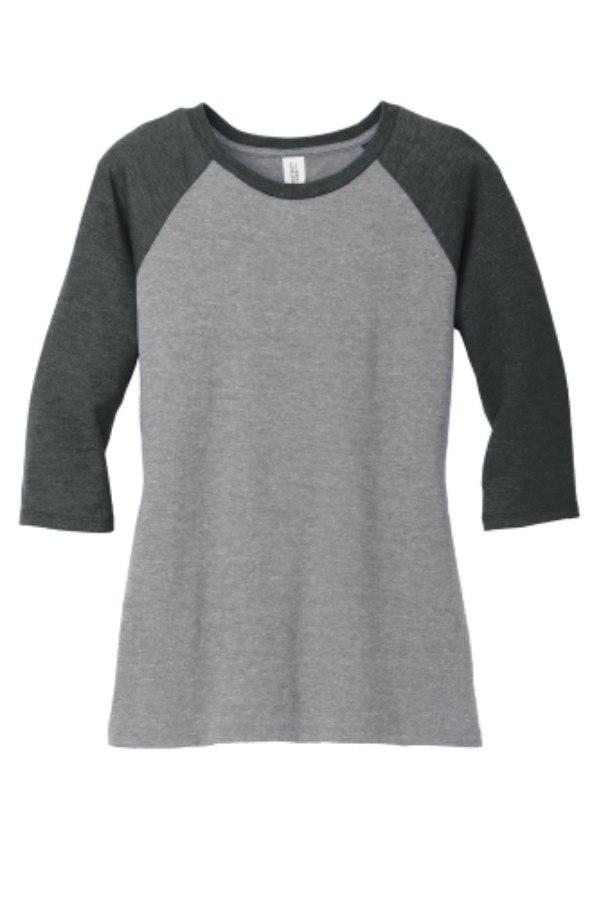 Picture of District Women's Perfect Tri 3/4-Sleeve Raglan T-Shirt