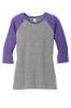 Picture of District Women's Perfect Tri 3/4-Sleeve Raglan T-Shirt