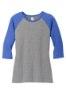 Picture of District Women's Perfect Tri 3/4-Sleeve Raglan T-Shirt