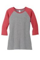 Picture of District Women's Perfect Tri 3/4-Sleeve Raglan T-Shirt