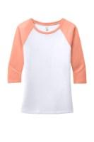 Picture of District Women's Perfect Tri 3/4-Sleeve Raglan T-Shirt