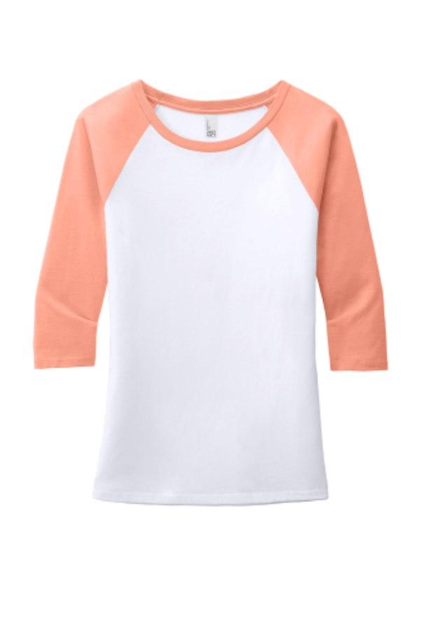Picture of District Women's Perfect Tri 3/4-Sleeve Raglan T-Shirt