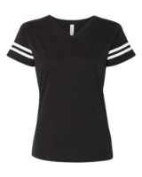 LAT Women's Football V-Neck Fine Jersey Tee