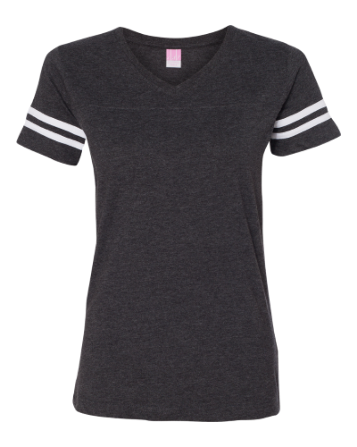 Picture of LAT Women's Football V-Neck Fine Jersey Tee