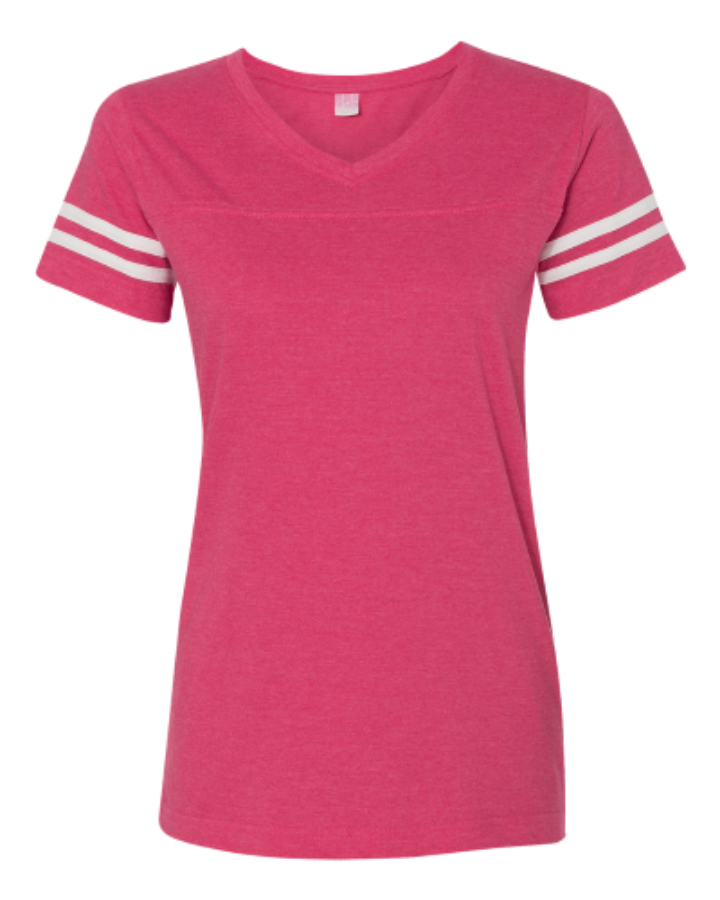 Picture of LAT Women's Football V-Neck Fine Jersey Tee