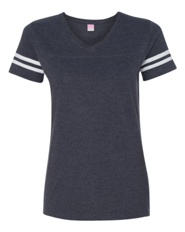 Picture of LAT Women's Football V-Neck Fine Jersey Tee