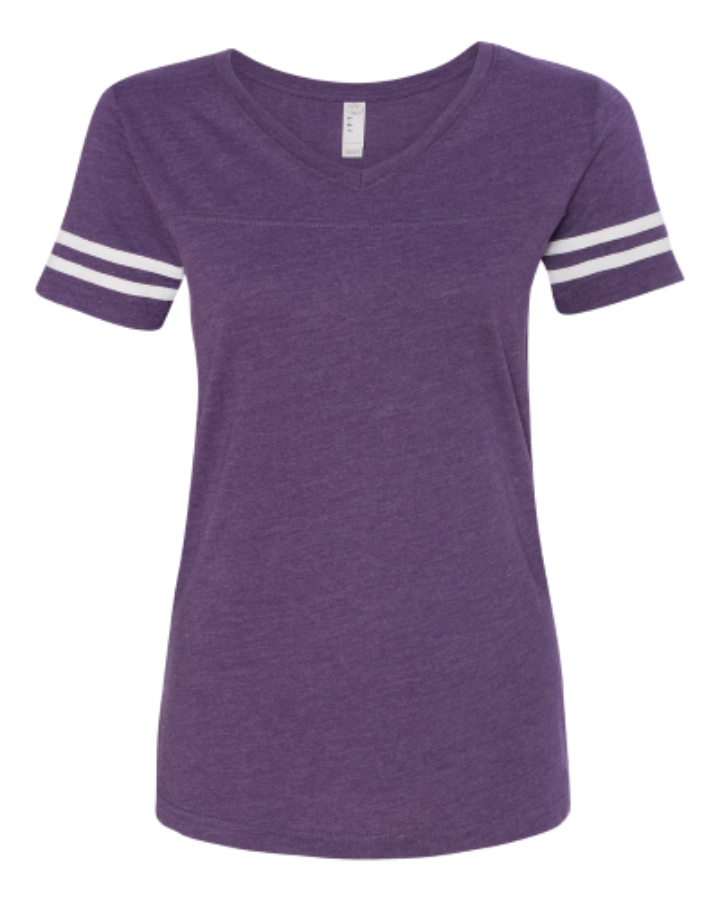 Picture of LAT Women's Football V-Neck Fine Jersey Tee