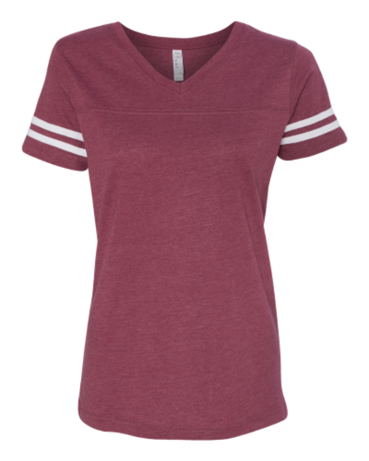 Picture of LAT Women's Football V-Neck Fine Jersey Tee