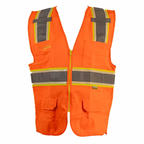 Picture of Alpha Workwear Class 2 Glow-in-the-Dark Surveyor Vest