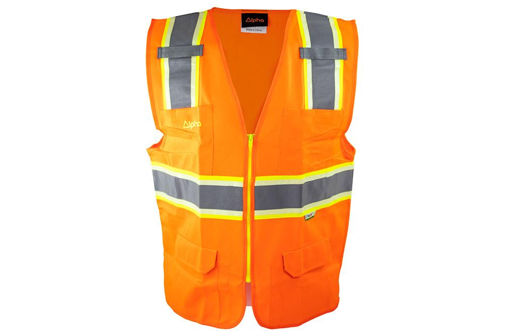 Picture of Alpha Workwear Class 2 Glow-in-the-Dark Surveyor Vest