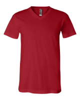 BELLA + CANVAS Jersey V-Neck Tee Feature Close-up