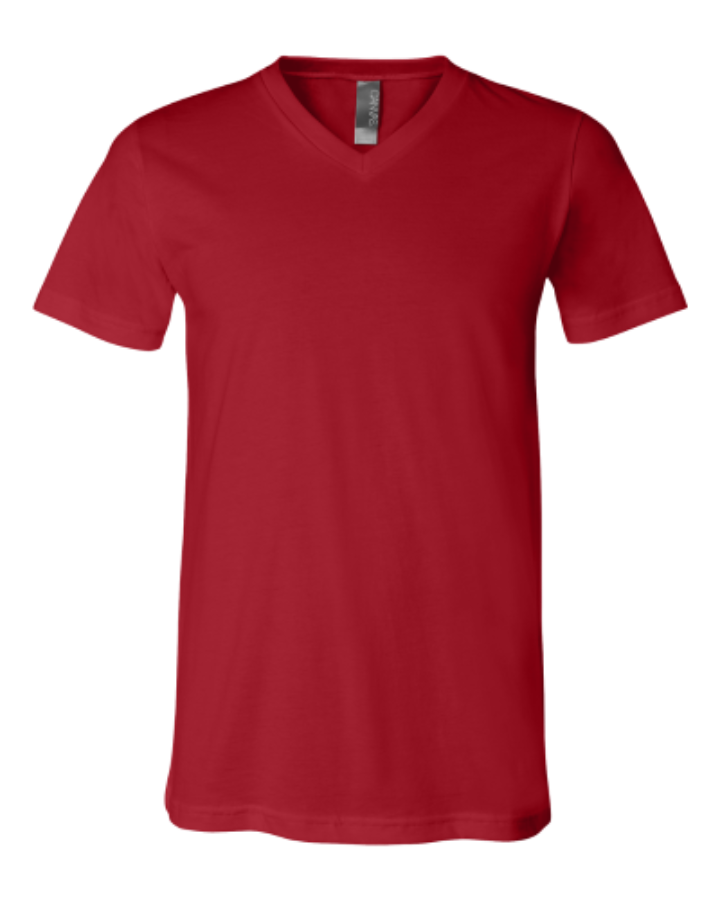 BELLA + CANVAS Jersey V-Neck Tee Feature Close-up