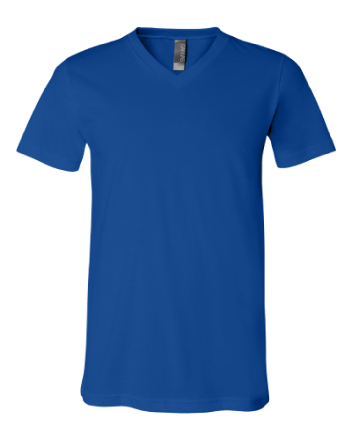 BELLA + CANVAS Jersey V-Neck Tee Close Up Detail