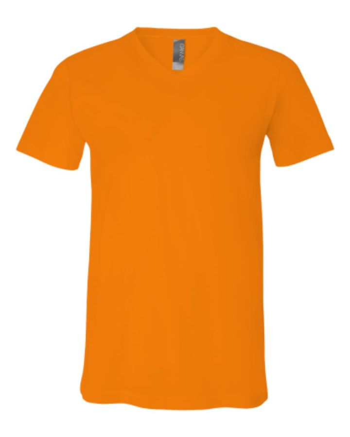 BELLA + CANVAS Jersey V-Neck Tee Feature Close-up