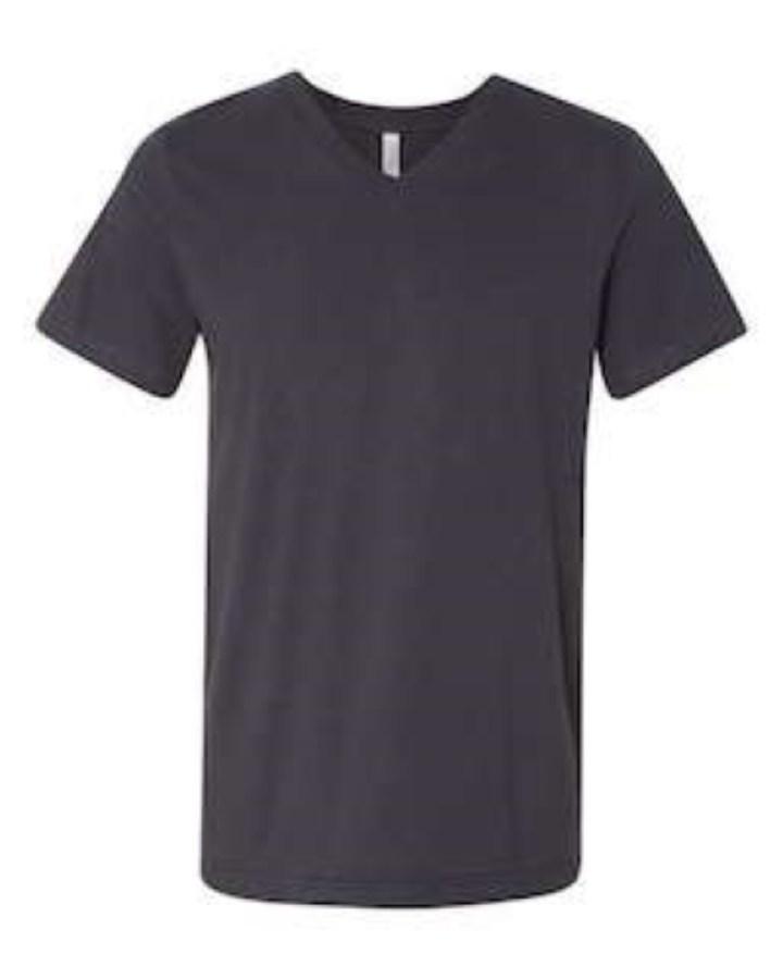 BELLA + CANVAS Jersey V-Neck Tee Close Up Detail