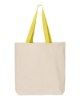 Picture of Q-Tees 11L Canvas Tote with Contrast-Color Handles