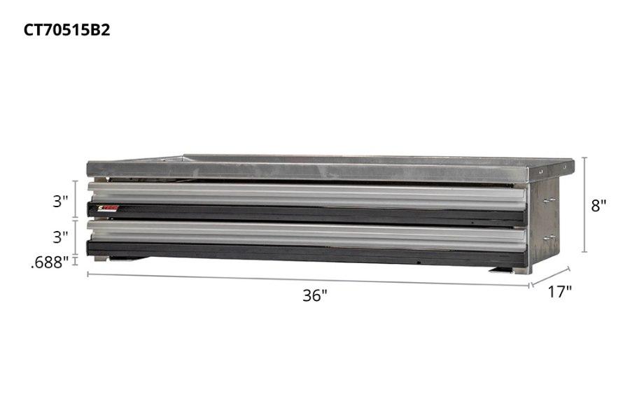 Picture of CTech 2 Drawer Black Toolbox Systems