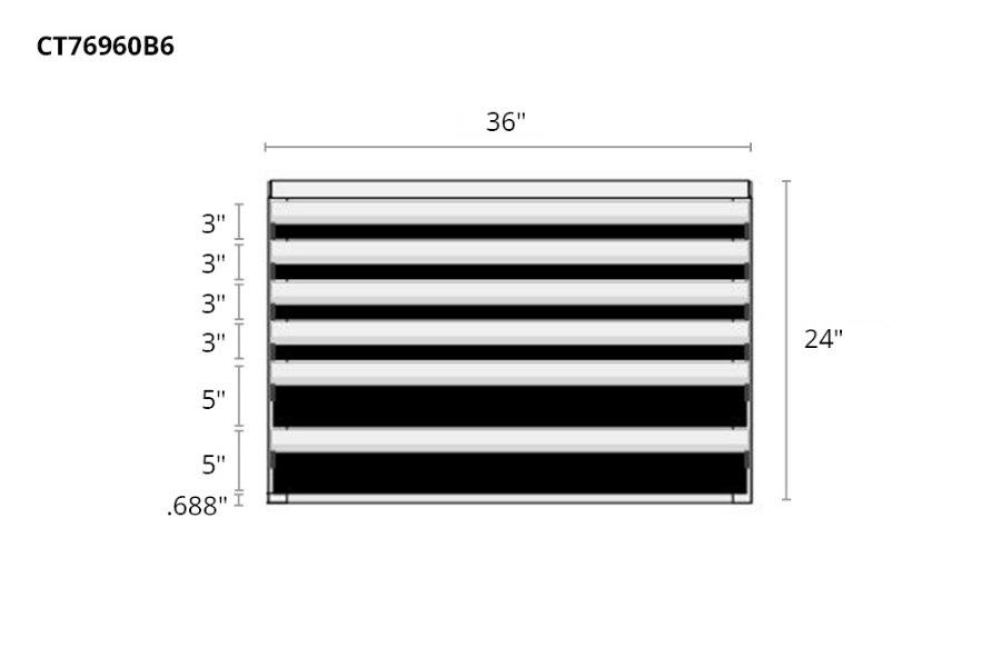 Picture of CTech 6 Drawer Black Toolbox Systems