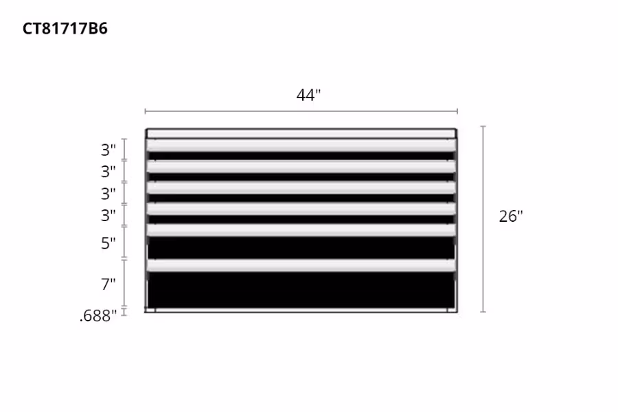 Picture of CTech 6 Drawer Black Toolbox Systems