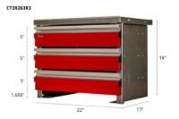 Picture of CTech 3 Drawer Red Toolbox Systems