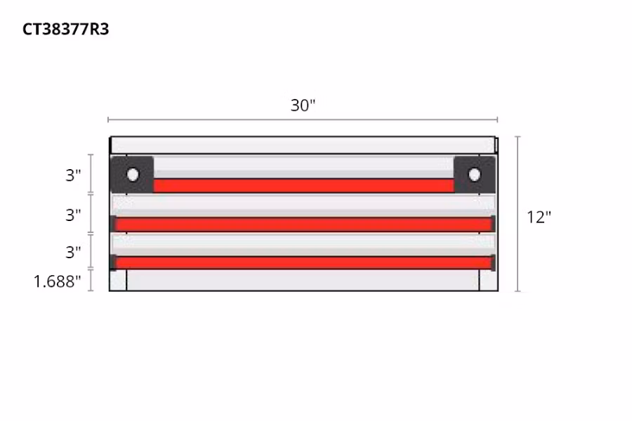 Picture of CTech 3 Drawer Red Toolbox Systems