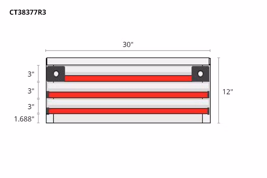 Picture of CTech 3 Drawer Red Toolbox Systems