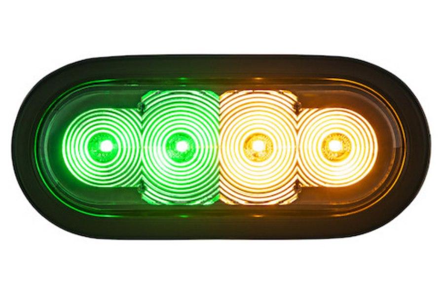 Picture of Buyers 6" Amber/Green LED Oval Strobe Light