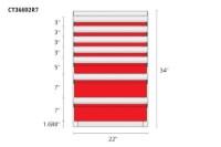 Picture of CTech 7 Drawer Red Toolbox Systems