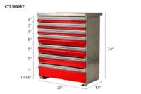 Picture of CTech 7 Drawer Red Toolbox Systems