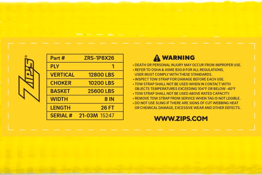 Picture of Zip's Recovery Strap - 1 Ply