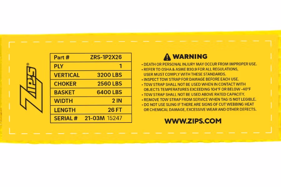 Picture of Zip's Recovery Strap - 1 Ply