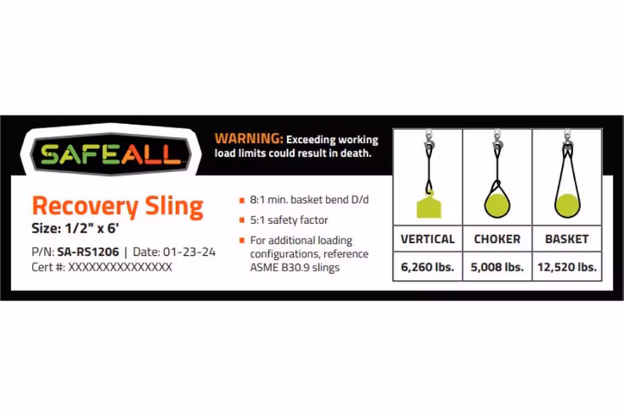 Picture of SafeAll Recovery Sling