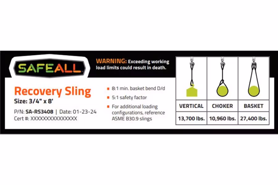 Picture of SafeAll Recovery Sling