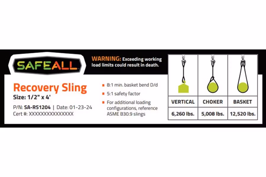 Picture of SafeAll Recovery Sling