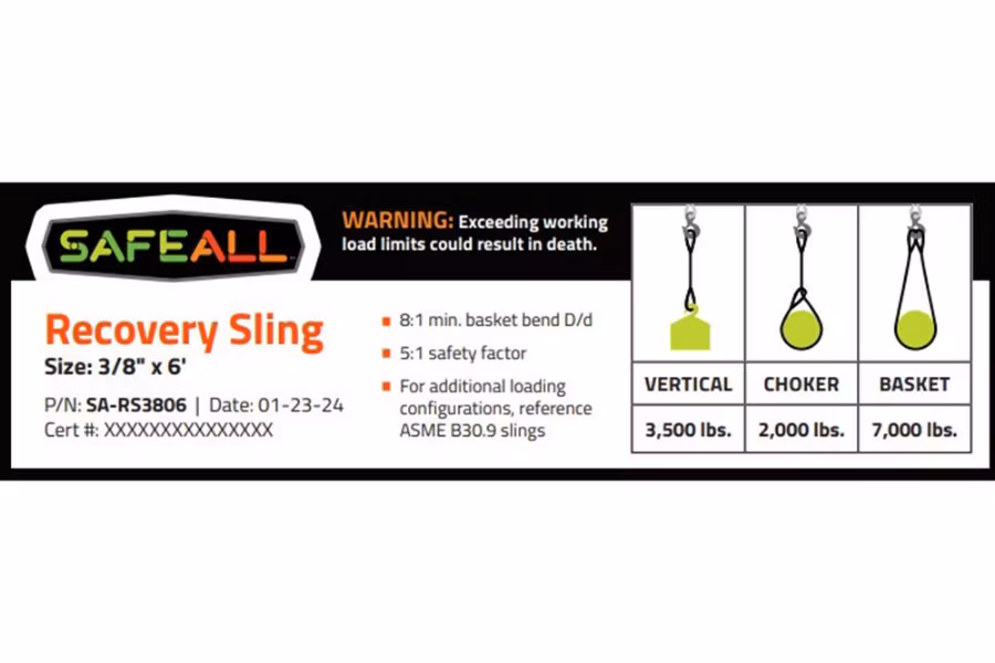 Picture of SafeAll Recovery Sling