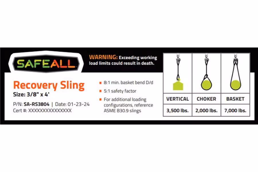 Picture of SafeAll Recovery Sling