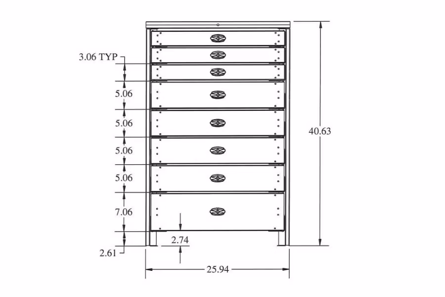 Picture of Stellar 8 Drawer Toolbox Systems