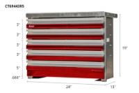 Picture of CTech 5 Drawer Red Toolbox Systems