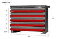 Picture of CTech 5 Drawer Red Toolbox Systems