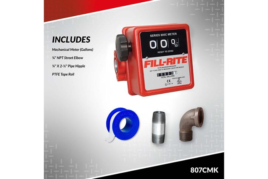 Picture of Fill-Rite 5-20 GPM 3-Digit Mechanical Fuel Transfer Meter