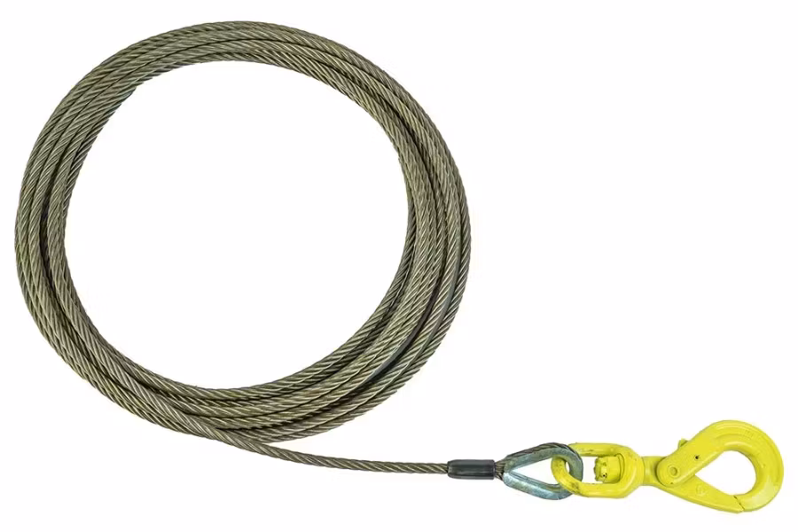 Picture of SafeAll Steel Core Winch Line with Self-Locking Swivel Hook