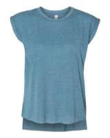 Picture of BELLA + CANVAS Women's Flowy Rolled Cuffs Muscle Tee