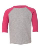 Picture of Rabbit Skins Toddler Baseball Jersey 3/4 Sleeve Tee