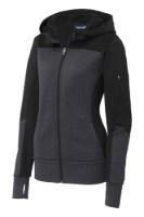 Sport-Tek Ladies Tech Fleece Colorblock Full-Zip Hooded Jacket