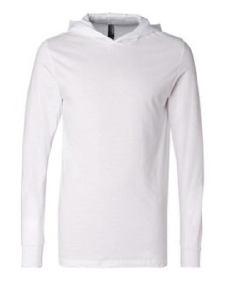 BELLA + CANVAS Jersey Hooded Long Sleeve Tee Additional Angle