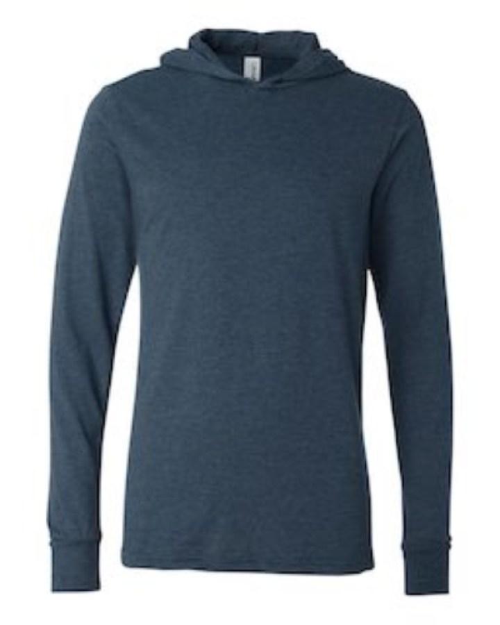 BELLA + CANVAS Jersey Hooded Long Sleeve Tee Alternate View