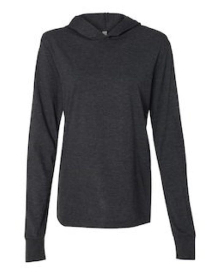 BELLA + CANVAS Jersey Hooded Long Sleeve Tee Perspective View