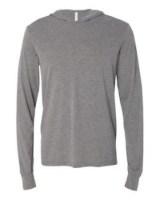 BELLA + CANVAS Jersey Hooded Long Sleeve Tee Feature Close-up