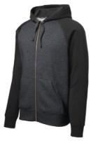 Sport-Tek Raglan Colorblock Full-Zip Hooded Fleece Jacket