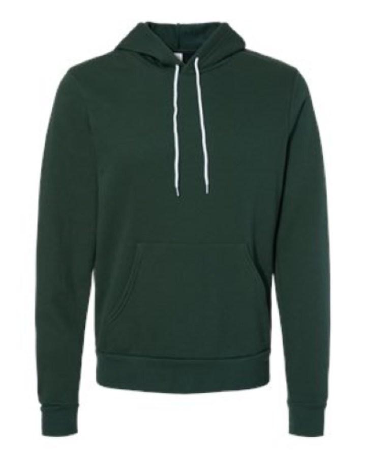 BELLA + CANVAS Sponge Fleece Hoodie Close Up Detail